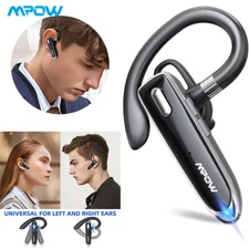 MPOW Wireless Bluetooth Headset Earbud Hands-Free Earpiece Trucker Headphone Mic