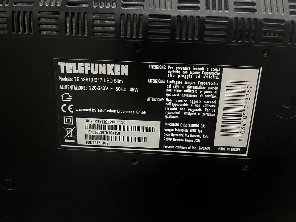 TELEFUNKEN Modello: TE 19910 B17 LED Slim - Immagine 4 di 4