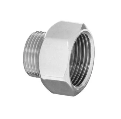 INVENA Pipe Thread Reducer Hexagon Fittings Chrome Female x Male 3/8 1/2 3/4 Inch