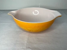 Vintage Pyrex "Sunflower Daisy" Cinderella Mixing Bowl #444 4qt Nesting Bowl