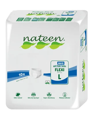 x80 Pack - Nateen Flexi Maxi Pull Up (L/XL) - Adult Pull Up Pants 3450ml