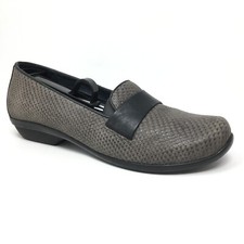 Dansko Oksana Loafers Clogs Shoes Womens Size 8.5-9 US 39 EU Gray Leather Snake