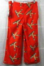Pantalones de hockey polar abuela pijama palo de hockey disco niños pequeños 28x17