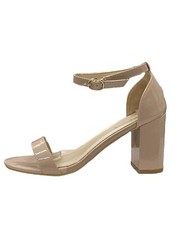 Ladies Womens Block High Heel Ankle Strap Peep Sandals Shoes Open Toe Size 3-8