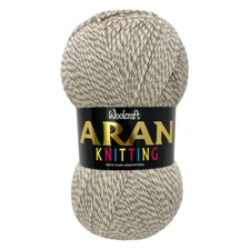 Aran Wool Woolcraft Aran 400g Knitting Yarn, 75% Acrylic & 25% Wool Mix 