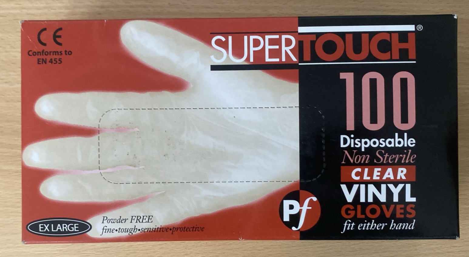 SUPERTOUCH Powder Free Latex Gloves Clear Vinyl Non Sterile Gloves 200PCS