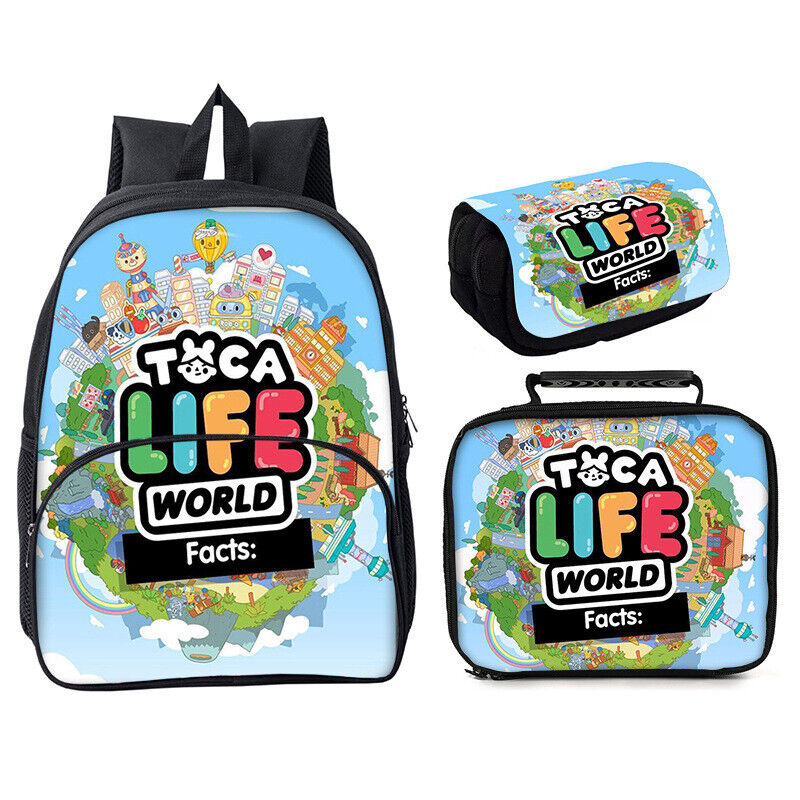 Gacha Life Schoolbag para Meninos e Meninas, Estudantes Mochila