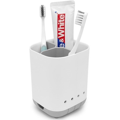 Toothbrush Holder for Bathroom,Plastic Detachable Easy Cleaning Grey
