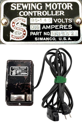 1st 200 1933 SINGER SCHOOL BELL FEATHERWEIGHT 221 0.6 AMP  FOOT CONTROLLER PEDAL