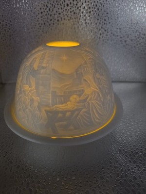 Hellmann Versand Nativity Lithophane Starlight Candle Holder Fairy Light Germany