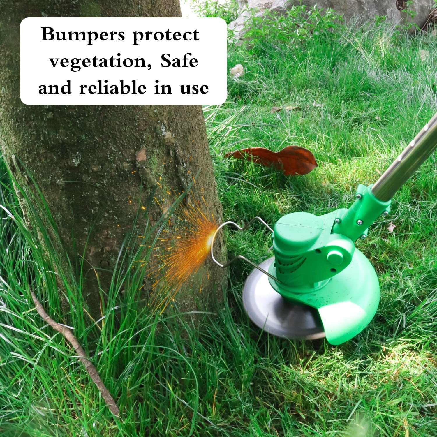 Weed Wacker Cordless Electric Brush Cutter 52 Inch Grass Trimmer Stingless Li...