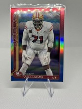 2025 Topps Chrome Red White Blue Refractor Trent Williams #265 San Fran 49ers