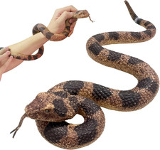 Realistic Fake Snakes Toy Soft Rubber Snakes to Keep Birds Away - Rattlesnake To