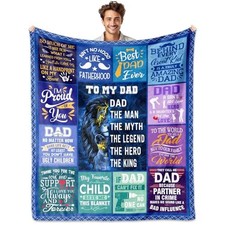 Gifts from Daughter/Son, Gifts for Blanket 60"x50", Father 60 50Inches Dad