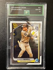 2024 Bowman Chrome Jackson Merrill Rookie BJE 10 Gem Mint Padres RC