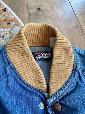 Levi's Fresh Produce Vintage 70's Denim Jacket with Ribbed Trim
