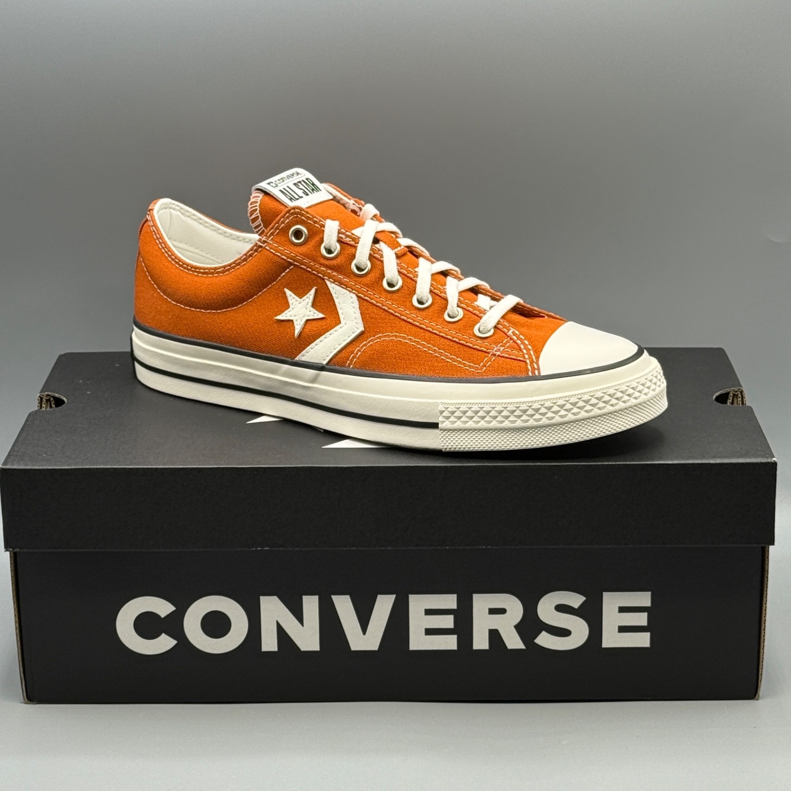 Converse Men's Star Player 76 Ox Sneakers in Burnt Orange Premium Canvas A10520C Size 12-image