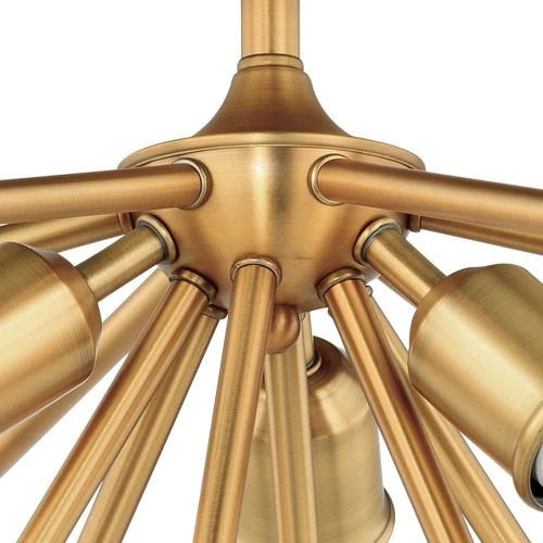 Estelle 3-Light Semi-Flush Mount in Mid-Century Modern and Sputnik Style 11.5 - Picture 7 of 13