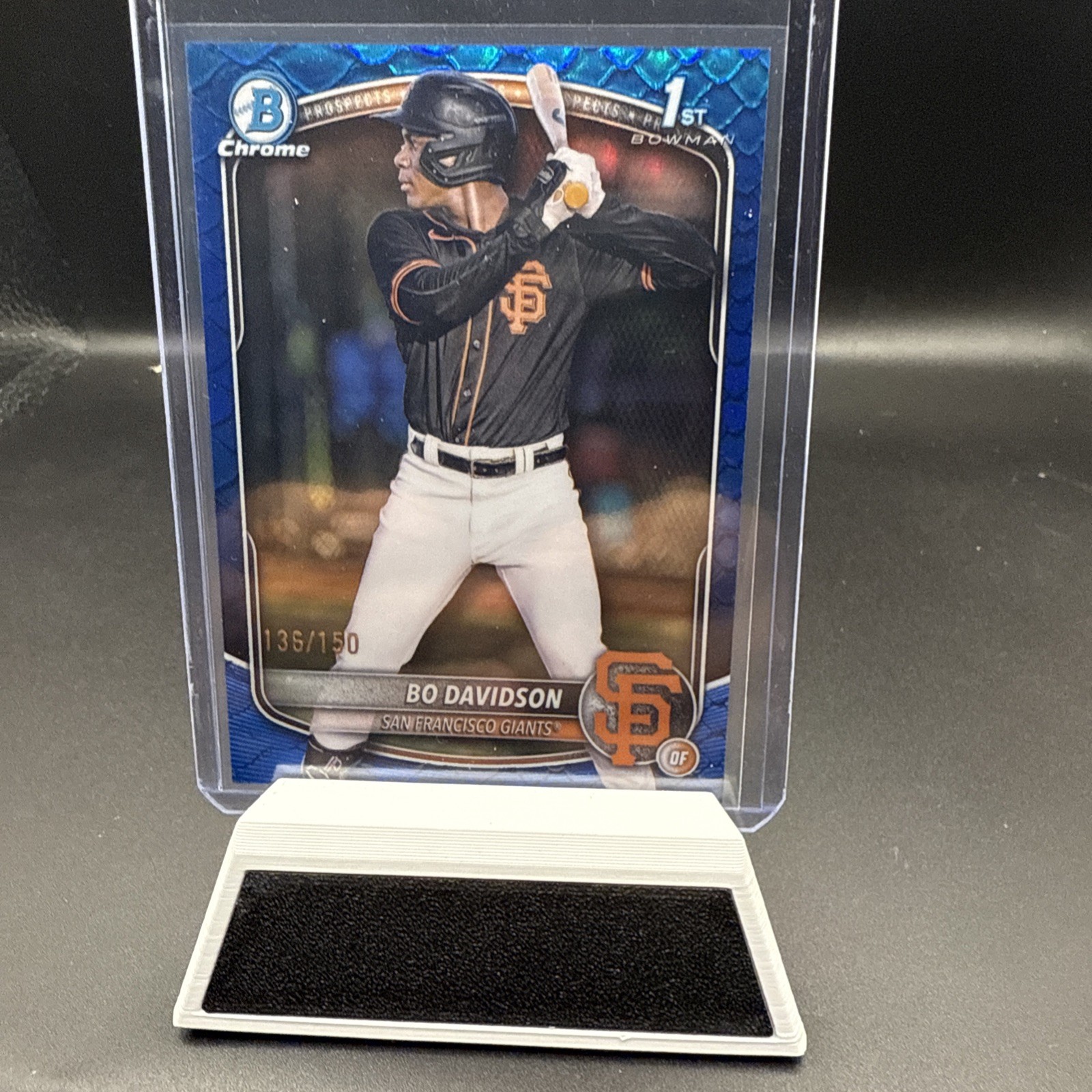 2025 Bowman Chrome #BCP-206 Bo Davidson Blue Reptillian /150 SF Giants