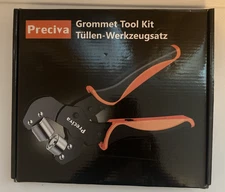 Preciva Grommet Tool Kit, Portable Handheld Hole Punch Pliers Grommet Kit