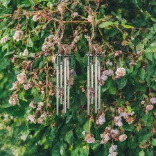 2-PC Gift Set 23" Long Deer with Fawn Round Top Wind Chime Ornament Garden Decor