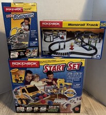 Rokenbok System Start Set Rok n Roadways Monorail Track Lot RARE SEE PHOTOS