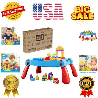MEGA BLOKS First Builders Toddler Blocks Toy, Build  n Learn Portable Activit...