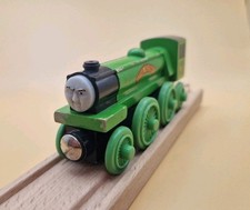 Genuine Flying Scotsman Thomas Wooden Railway Engine Early Learning Curve Train