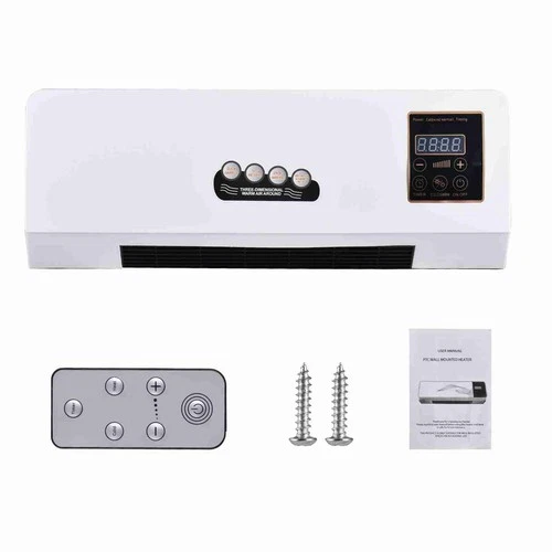 2-in-1 Heater And Fan Combo ABS Wall Mount Heating & Cooling Fan Combo