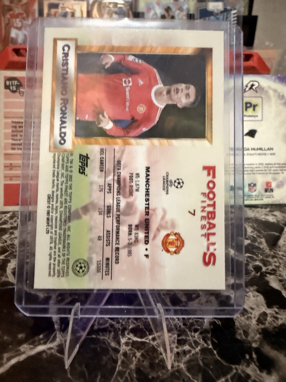 Topps Football's Finest All-Stars Insert Refractor Cristiano Ronaldo  #7 UCL view 2