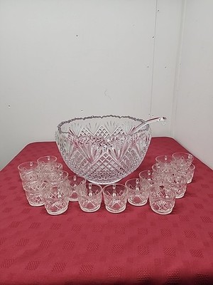 Vintage MCM L. E. Smith Punch Bowl Set Complete W Ladle And Original Box 1950s