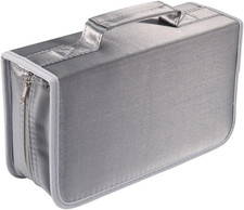 128 Capacity CD/DVD case Wallet, Storage,Holder,Booklet by  Silver  