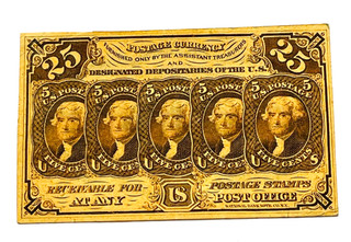 US 25¢ Fractional Postage Currency Note 1862 Bright with Strong Details #568B