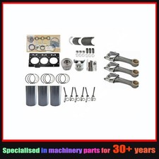 Rebuild Kit+3pcs Connecting Rod For Yanmar 3tne84 Engine 790 4300 4310 Tractor