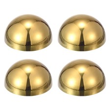 4pcs 4.5" Stainless Steel Hollow Mirror Polished Hemisphere Ball, Golden