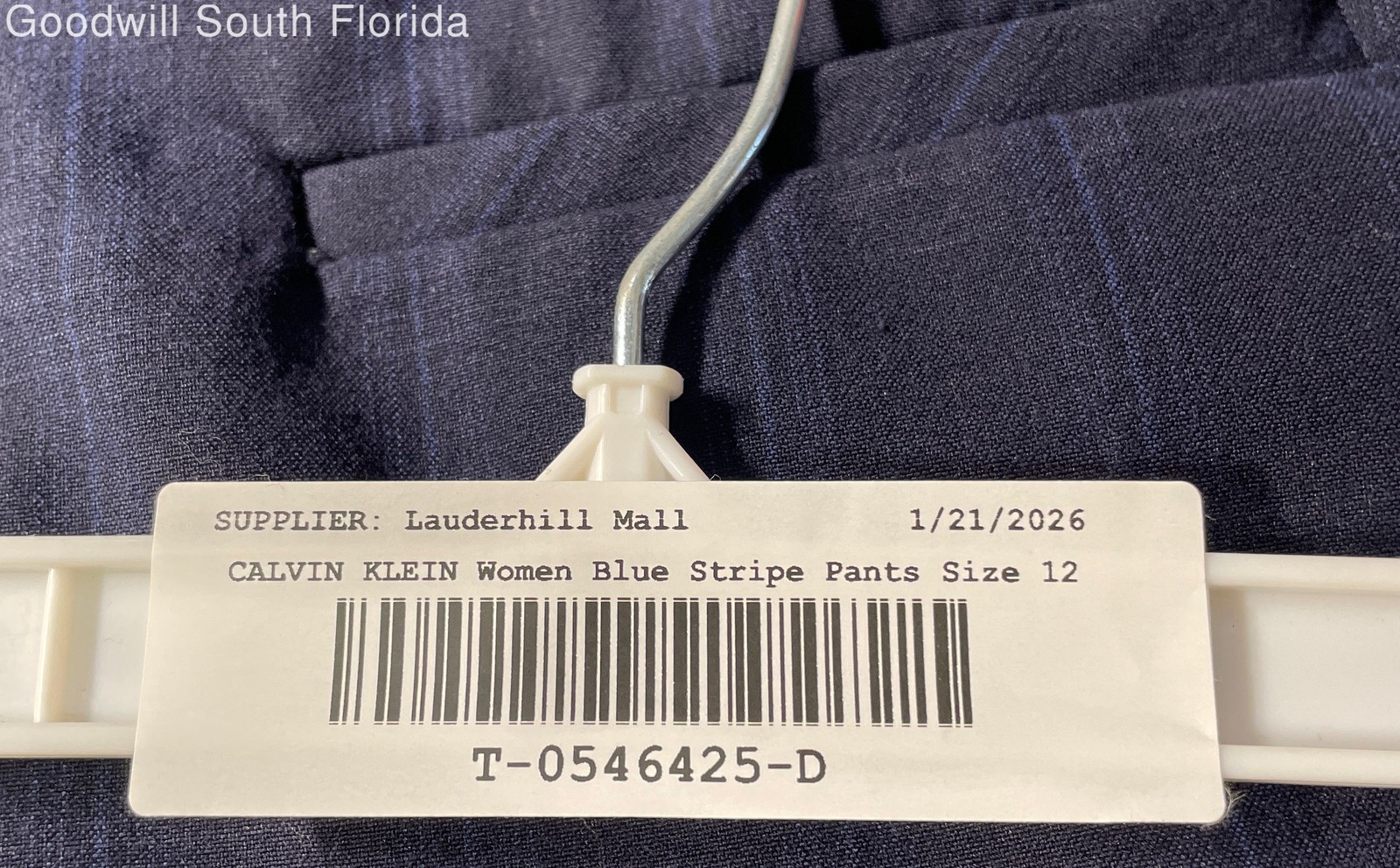 Calvin Klein Womens Blue Windowpane Pull-On Straight Leg Dress Pants Size 12 thumbnail 7