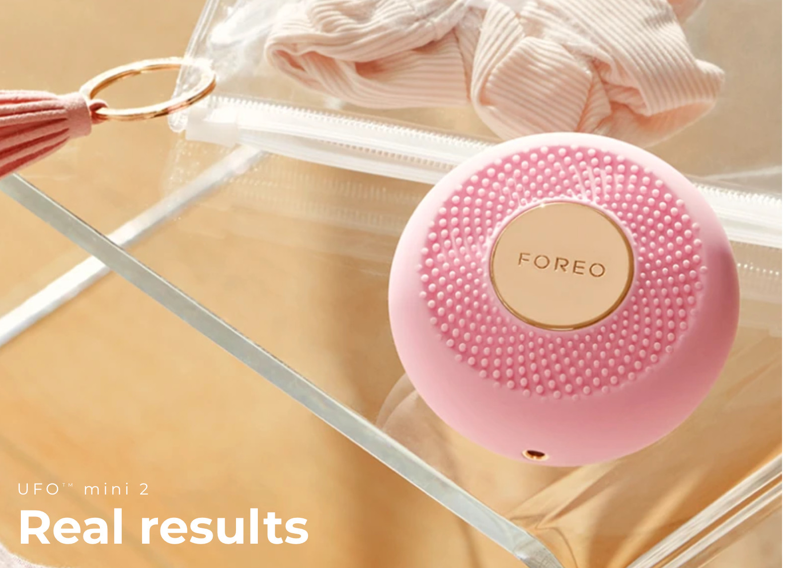 FOREO UFO Mini LED Thermo Smart Facial Mask - Pearl Pink--Free Set Mask included