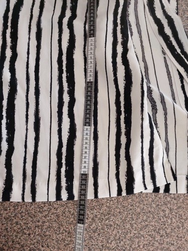 Veronika Maine Striped A-line Dress Size 12 Tie Belt Front Fabric Europe - Picture 9 of 10