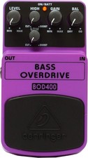 Behringer BASS OVERDRIVE BOD400 Authentic Tube-Sound Overdrive Effects Pedal,Pu