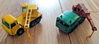 X2 Matchbox Lesney Cranes No.63 Yellow Dodge Crane Truck And No.30 8 Wheel Crane
