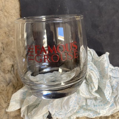 THE FAMOUS GROUSE ROTER SCHRIFTZUG SCOTCH WHISKY SCHAUKELGLAS 33/4'' (9,5 CM) 3 VERFÜGBAR