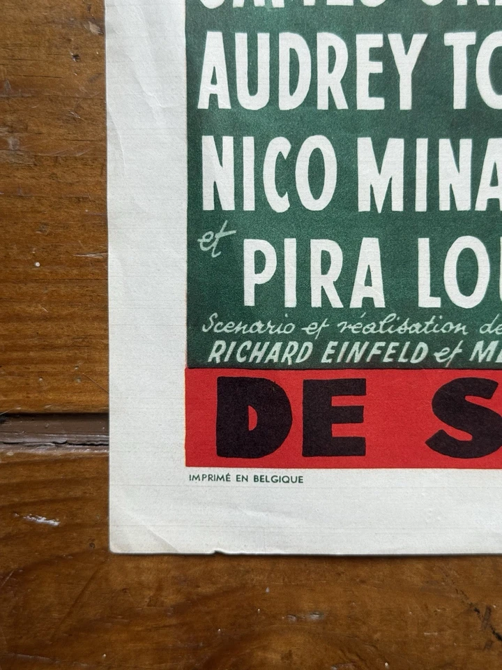 Vintage 1957 GHOST DIVER ~ French LE SCAPHANDRIER FANTOME Original Movie Poster - Image 2 of 4