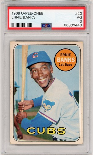 Ernie Banks #20 1969 O Pee Chee card