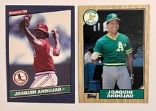 Joaquin Andujar 2-Card Lot 1986 Donruss #775 1987 Topps #231 A's/Cards