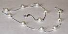 14K White Gold Pearl Necklace 16'' Classic Beauty Handmade RCI New York — photo 1