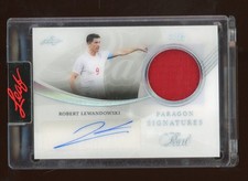 2022 Leaf Pearl Soccer Paragon Robert Lewandowski GU Patch AUTO 2/10