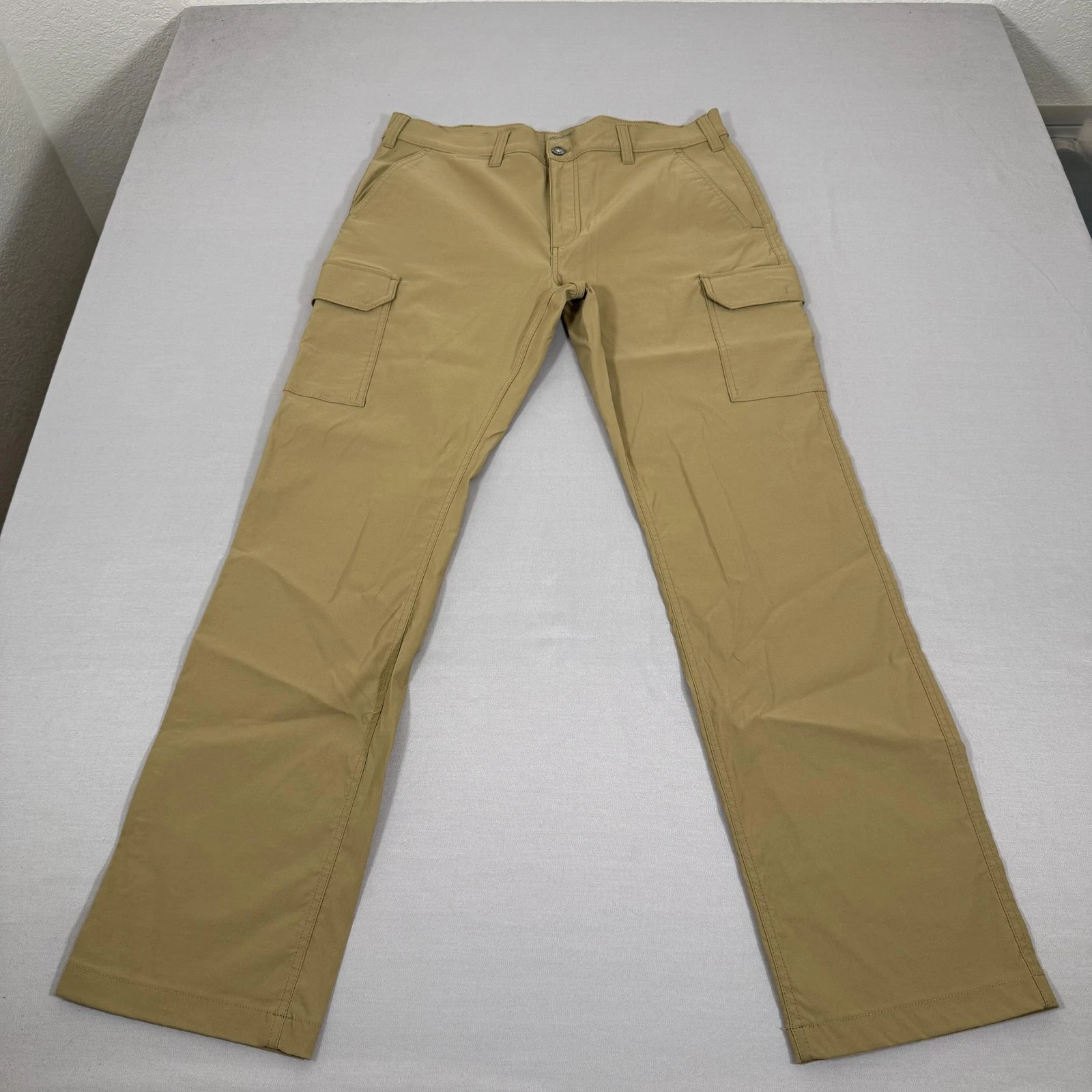 Eddie Bauer Pants Mens 36x34 Beige Travex Cargo Stretch Lightweight Outdoor Hike