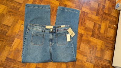 Gloria Vanderbilt x Christian Siriano Alfie Wide Leg High Rise Blue Jeans 34/18