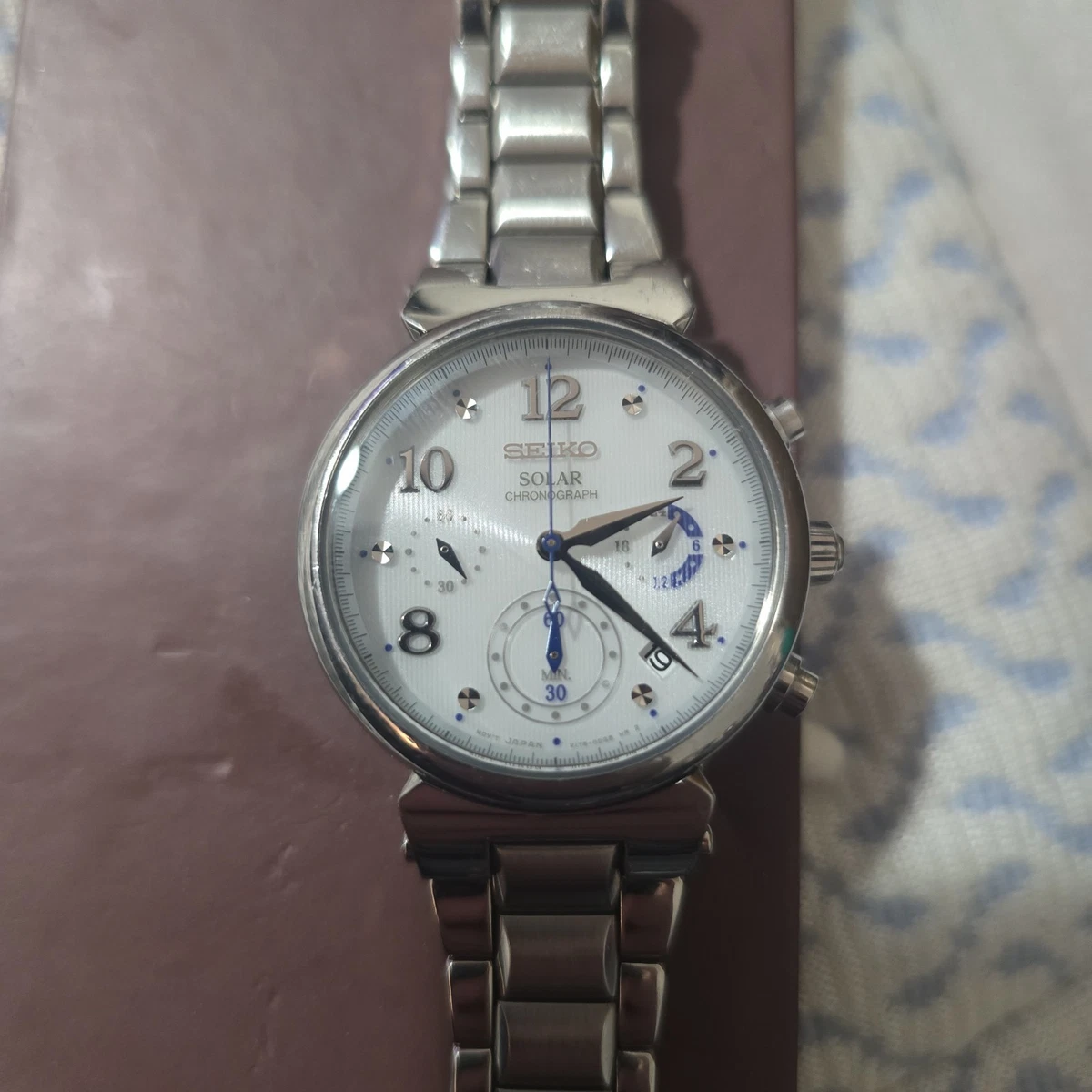 Seiko Solar Chronograph Watches for sale - eBay