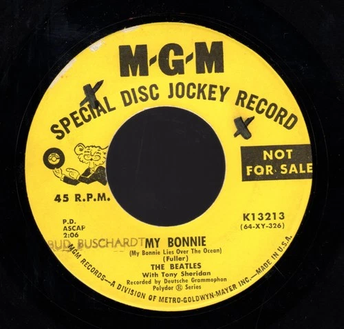 Beatles "My Bonnie" 1964 US MGM Records Yellow Label Promotional Single